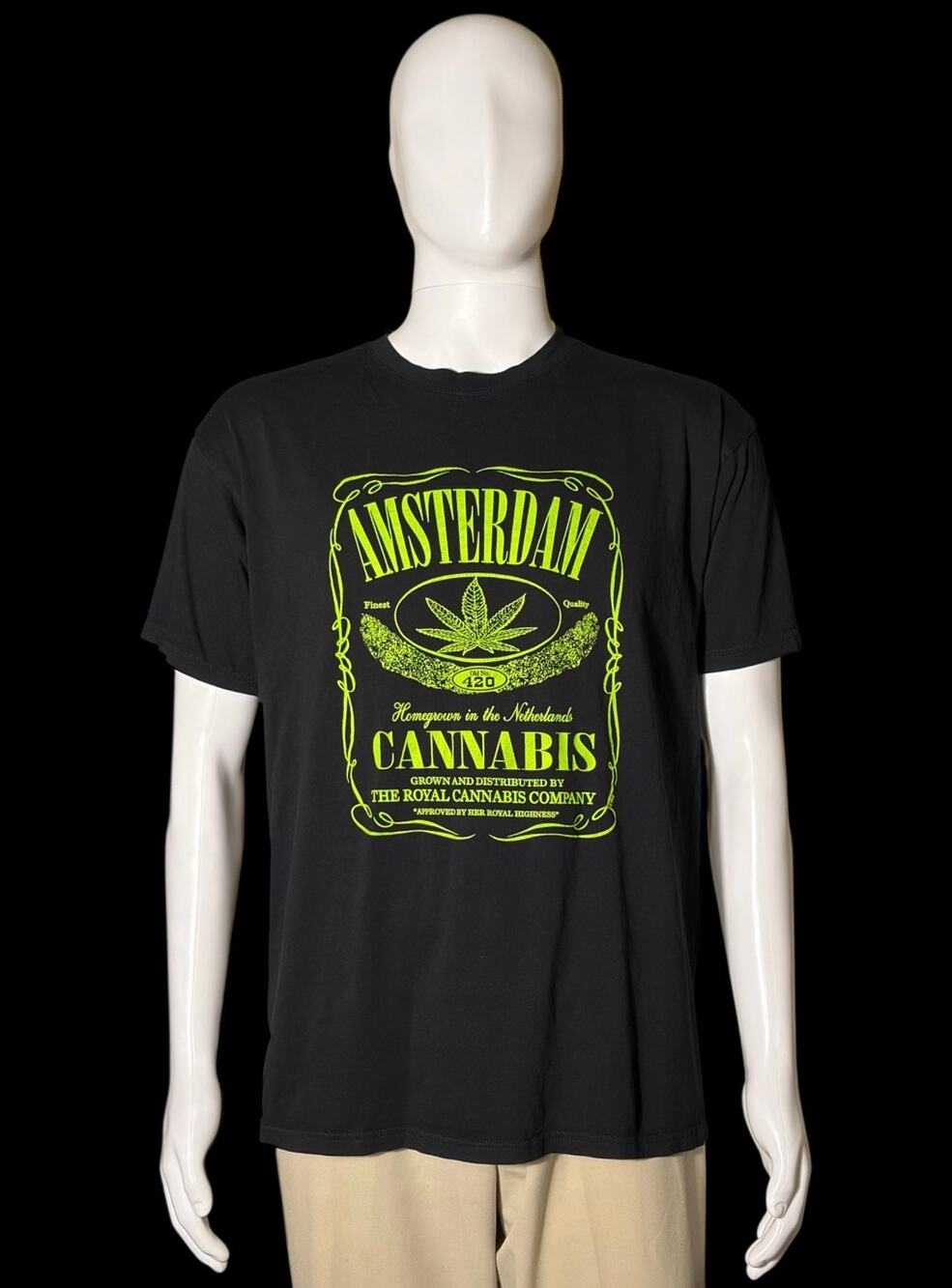 Archival 90's Fox Originals Cannabis Jack Amsterdam Netherland 420 Shirt XL